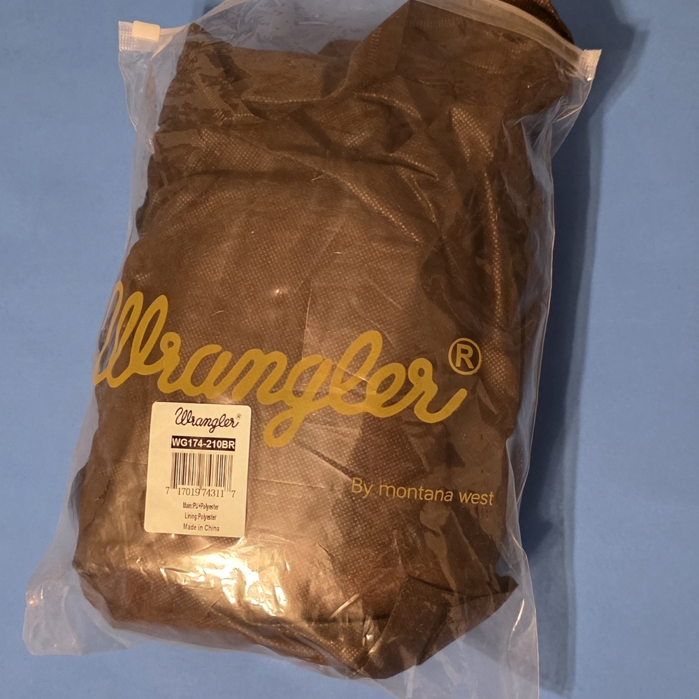 Wrangler Brown & Teal Aztec Sling Bag - Picture 4 of 4
